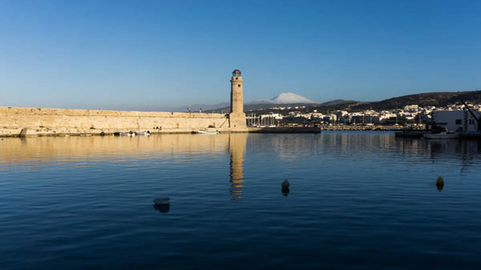 The Venetian harbour of Rethymno with its Egyptian lighthouse